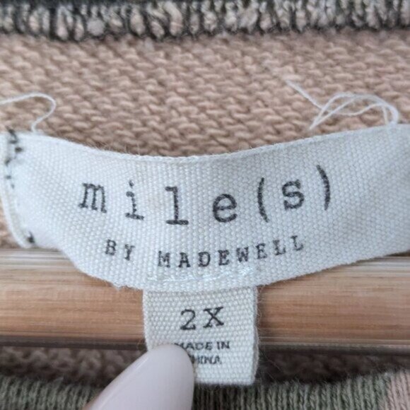 Madewell Miles Crewneck Sweatshirt in Cottontail Camo Size Large Women - Picture 5 of 7